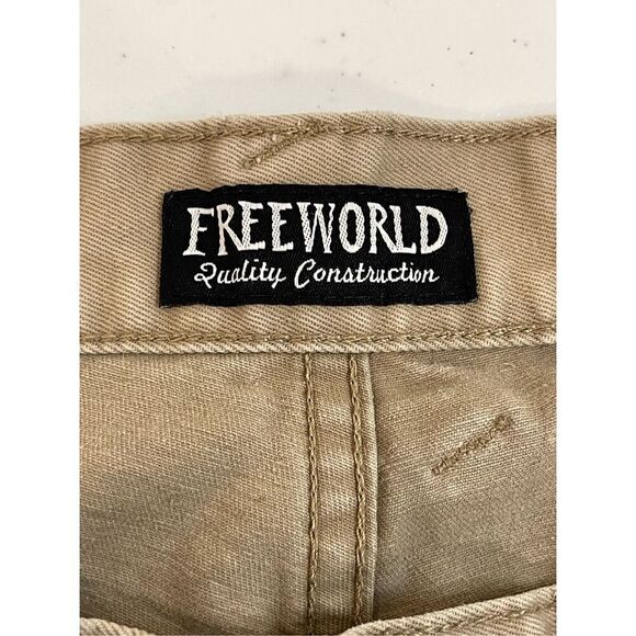 Free World mens beige jeans size 34 - Picture 6 of 7